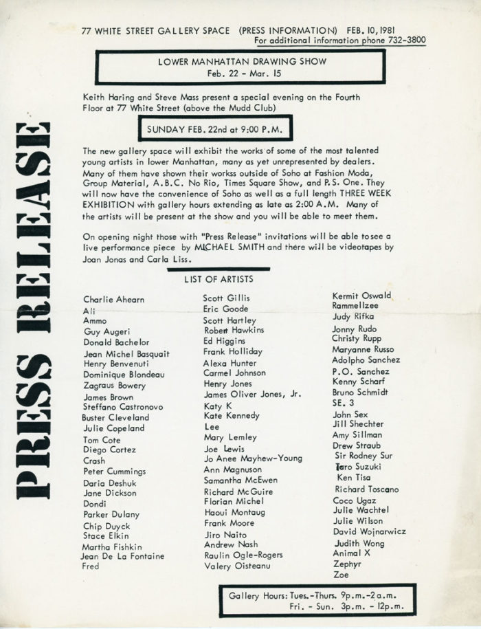 collective keith haring steve mass lower manhattan drawing show