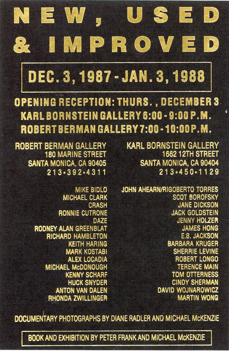 New Used and Improved Holzer Bidlo Haring Kruger