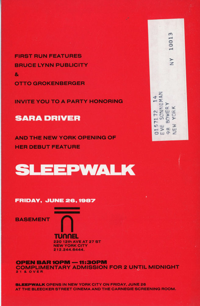 sleepwalk sara driver tunnel
