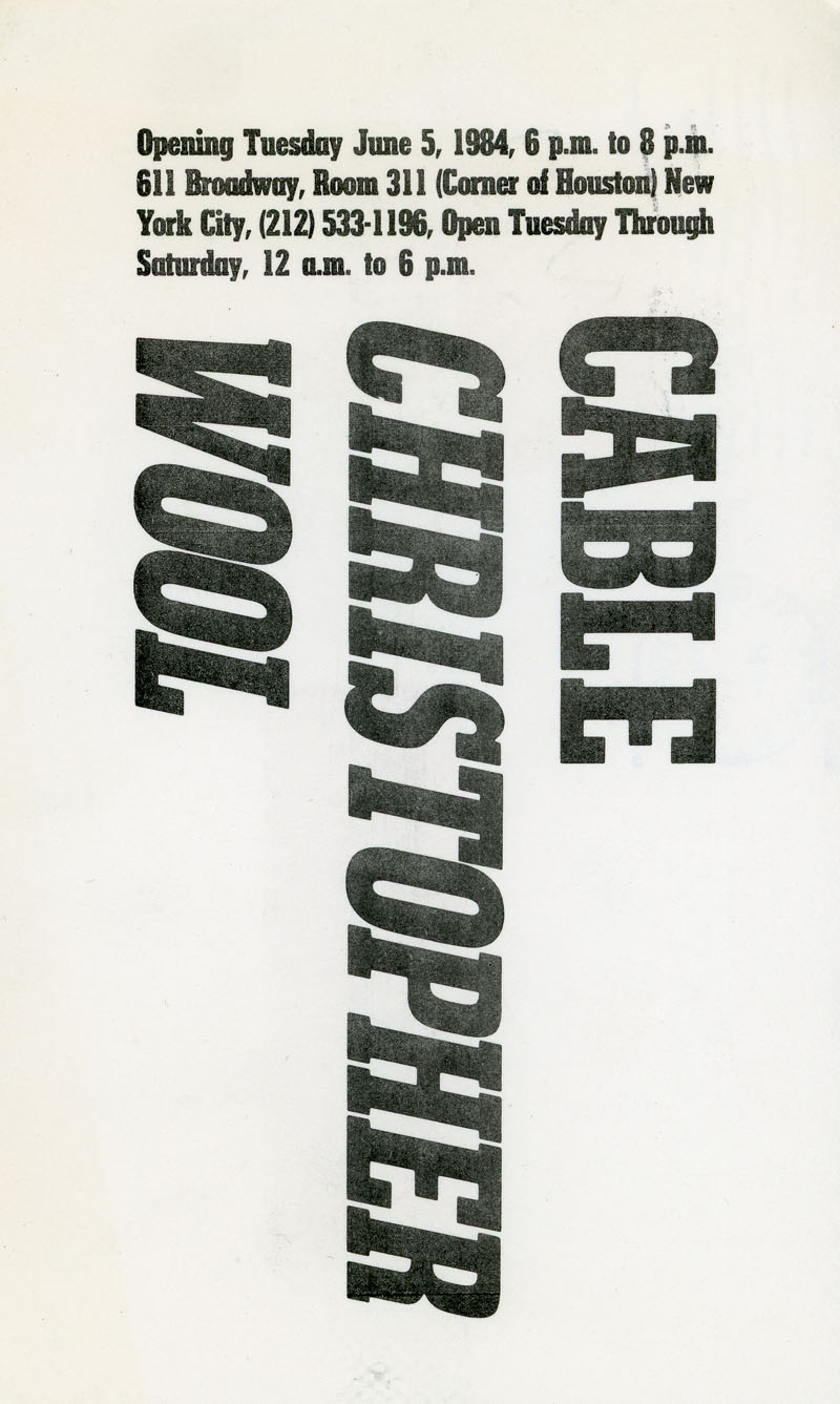 cable gallery christopher wool