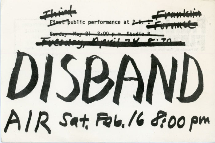 AIR Disband Martha Wilson