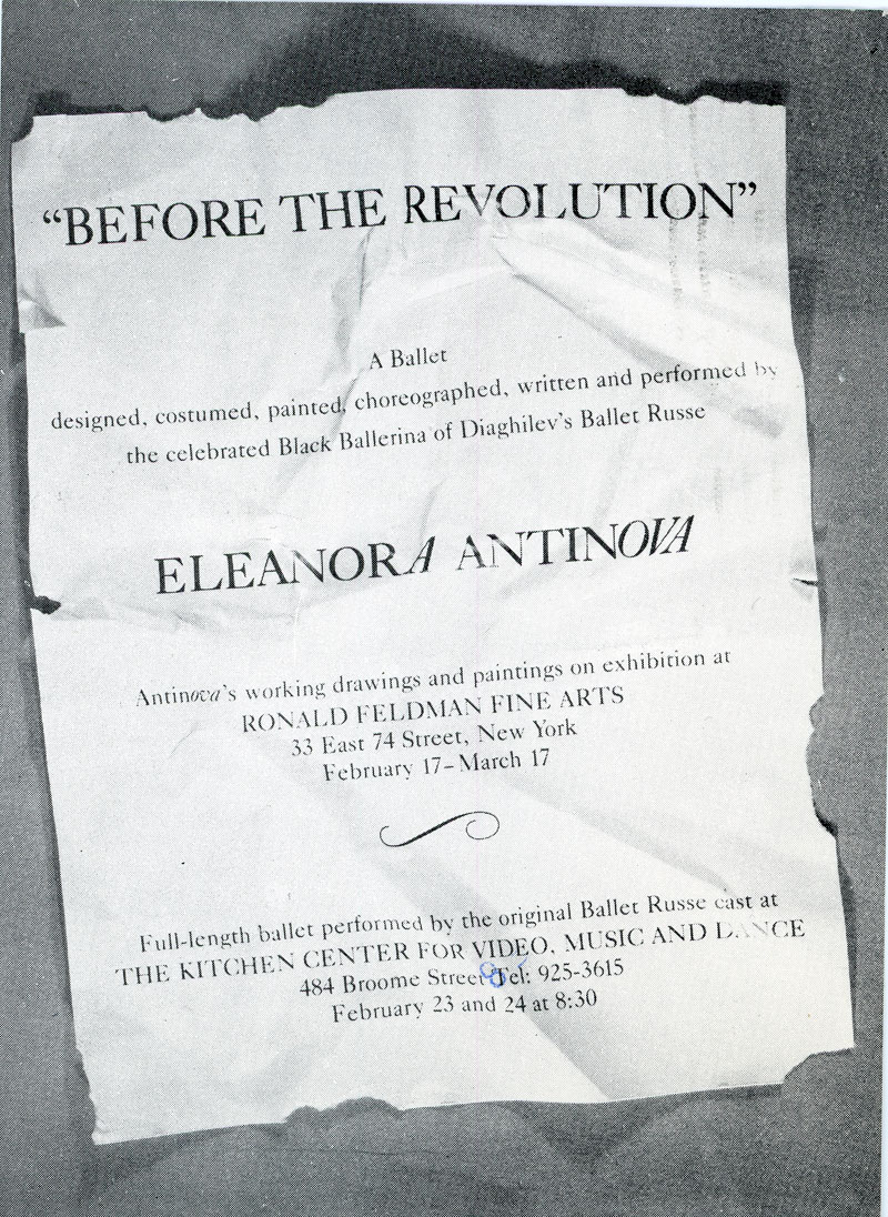 eleanor antin before the revolution the kitchen