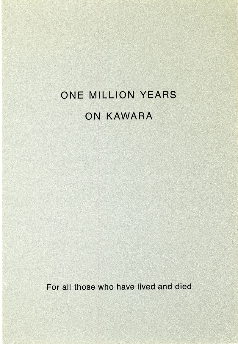 On Kawara One Million Years