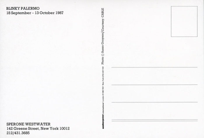 Sperone Westwater Blinky Palermo