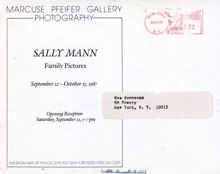 Sally Mann Marcuse Pfeifer Gallery