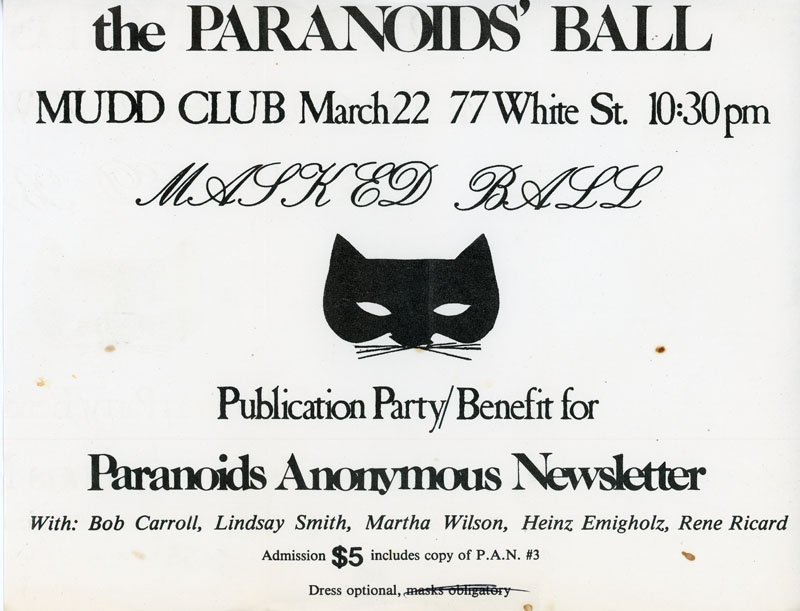 the mudd club paranoids' ball