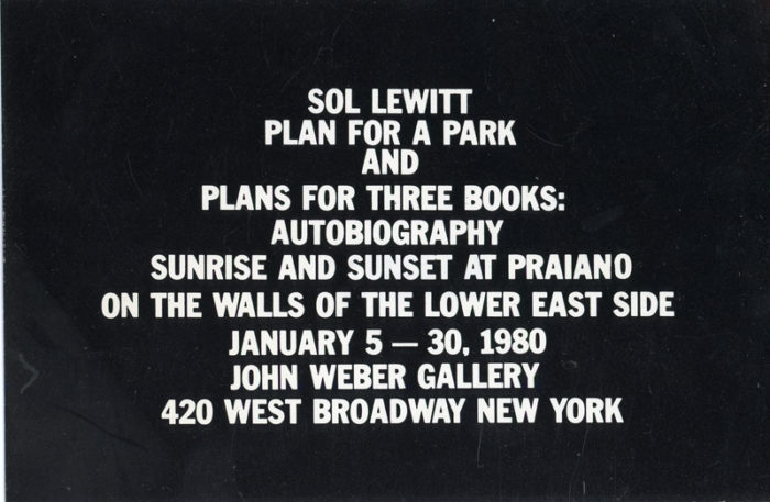 sol lewitt john weber gallery