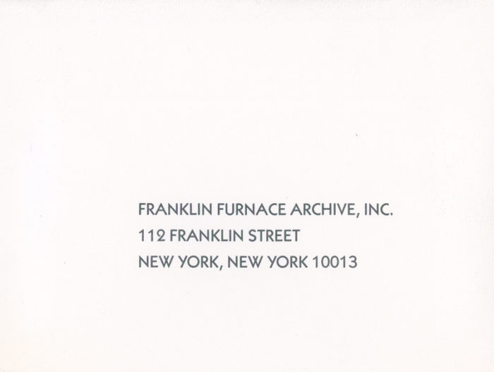 Franklin Furnace William Wegman paper Plate Benefit