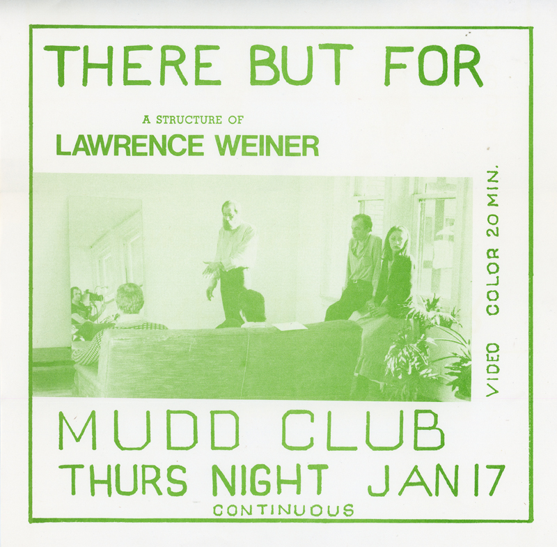 mudd club lawrence weiner