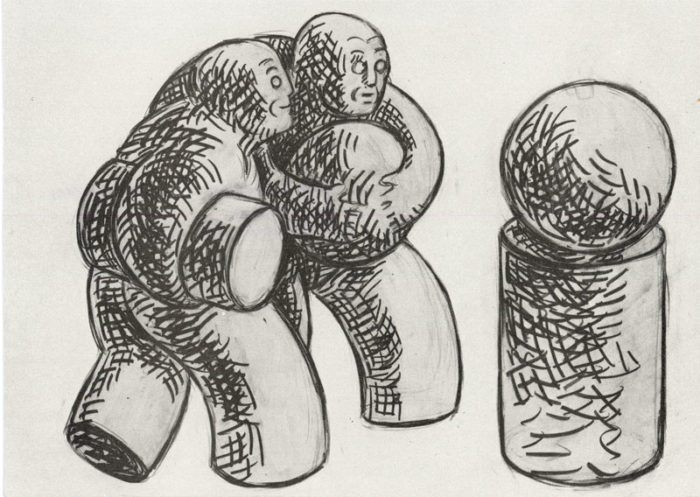 Brooke-Alexander,-Tom-Otterness,-Recent-Drawings,-Card,-1983