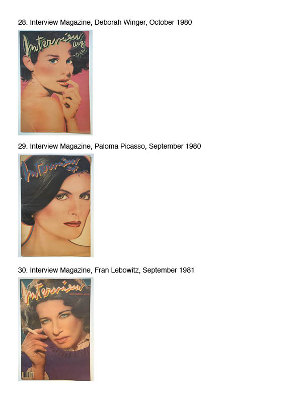 INterview Magazine Inventory