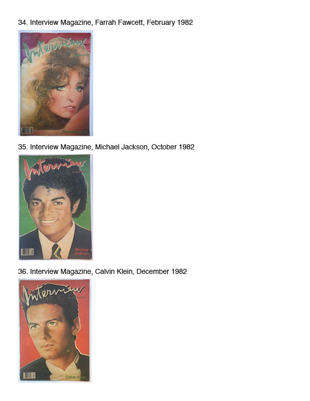 INterview Magazine Inventory