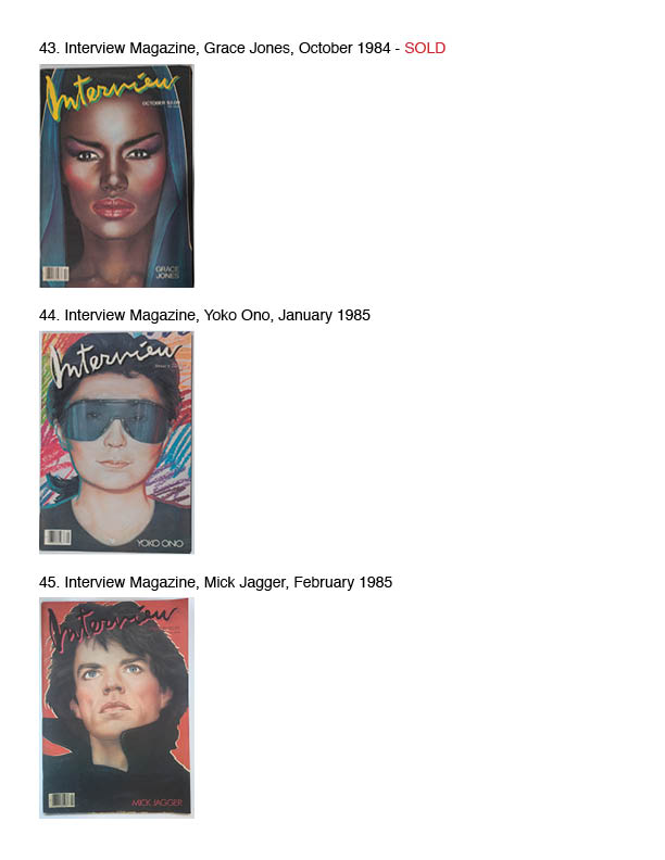 INterview Magazine Inventory