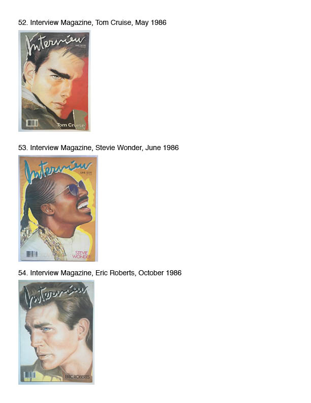 INterview Magazine Inventory