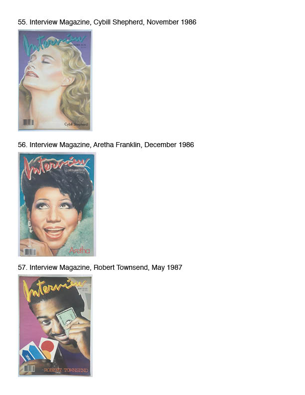 INterview Magazine Inventory