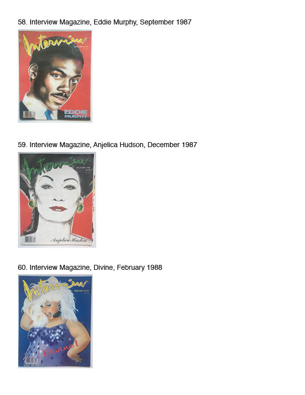 INterview Magazine Inventory