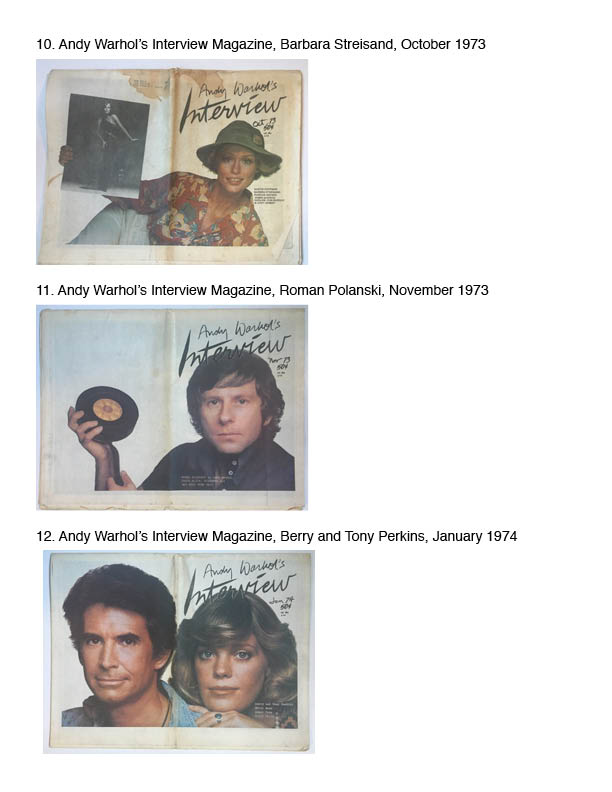 INterview Magazine Inventory