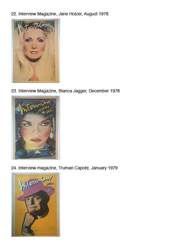 INterview Magazine Inventory