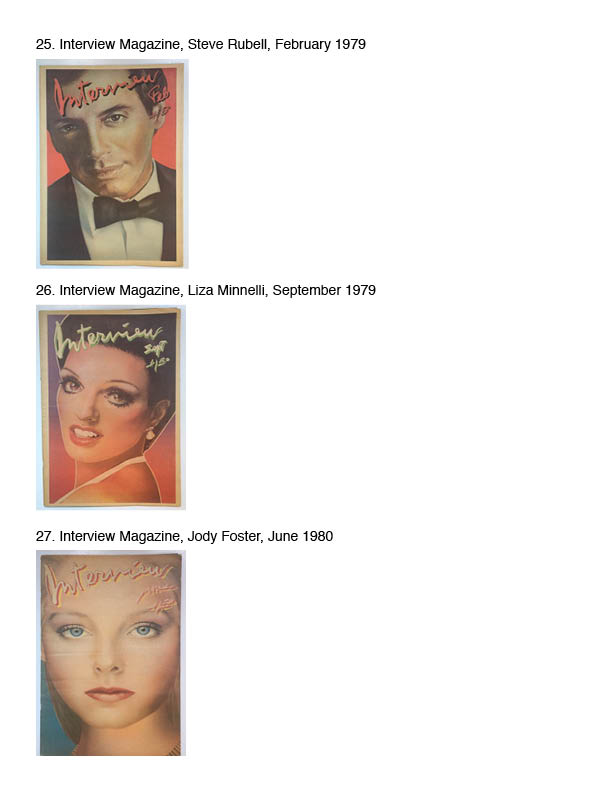 INterview Magazine Inventory