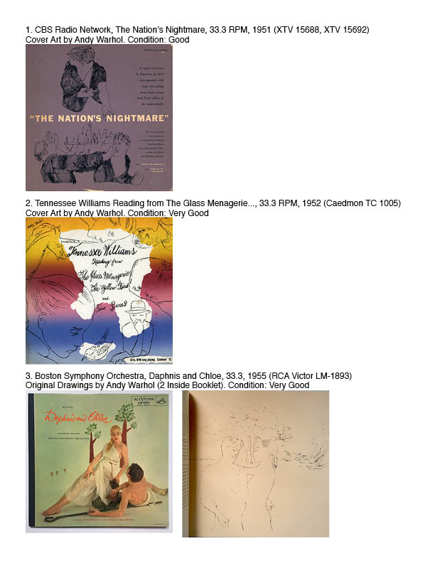 Warhol record inventory