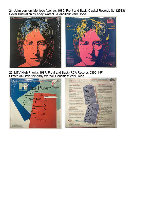 Warhol record inventory