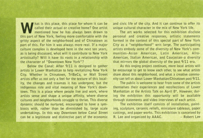 below the canal after 9/11