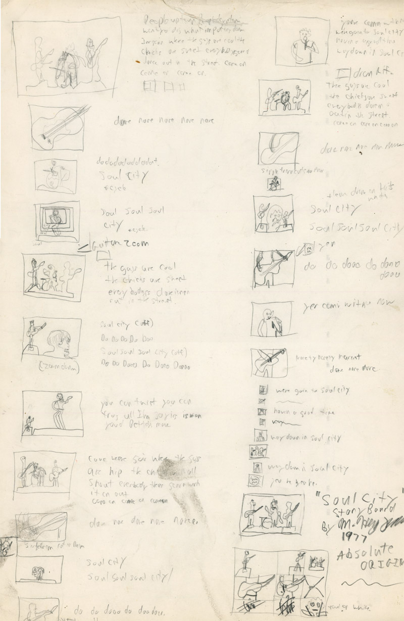 m. henry jones soul city storyboard and animation layout sheets