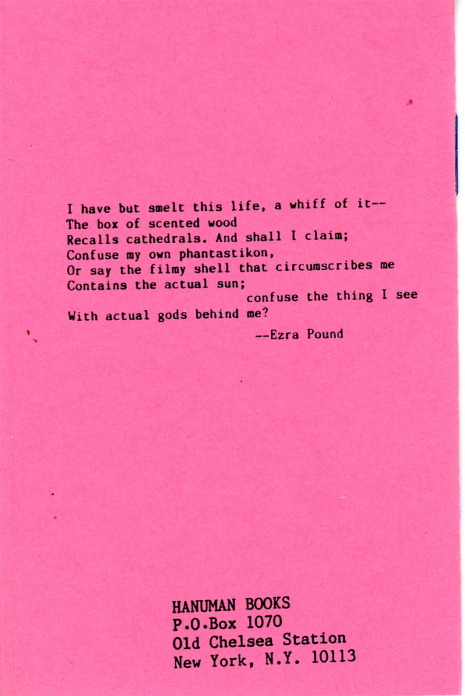 Hanuman-Books,-Taylor-Mead-and-others,-Author-Bios,-Small-Booklet,-1987---back