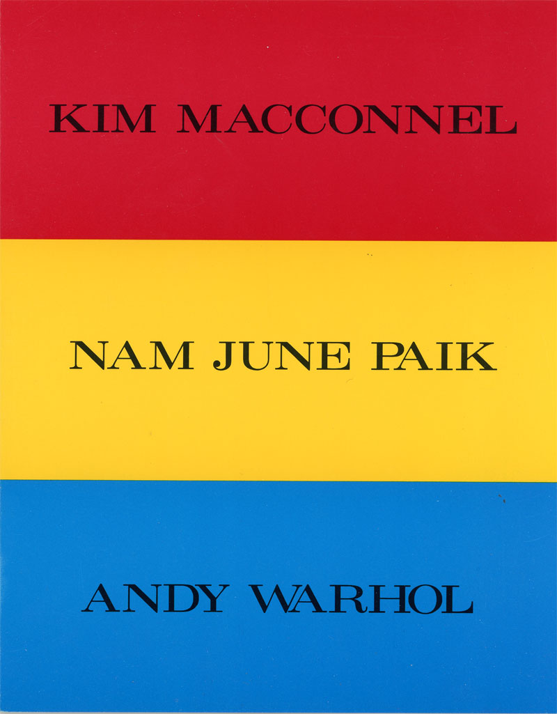 Holly-Solomon-Gallery,-Macconnel,-Paik,-Warhol,-Cultural-Camouflage,-Folded-Card,-1988---front