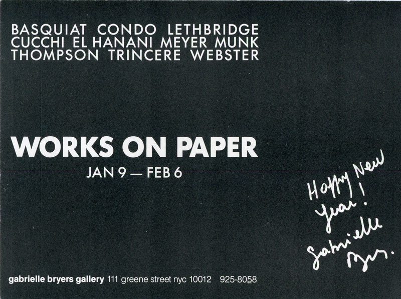 basquiat condo works on paper gabrielle bryers