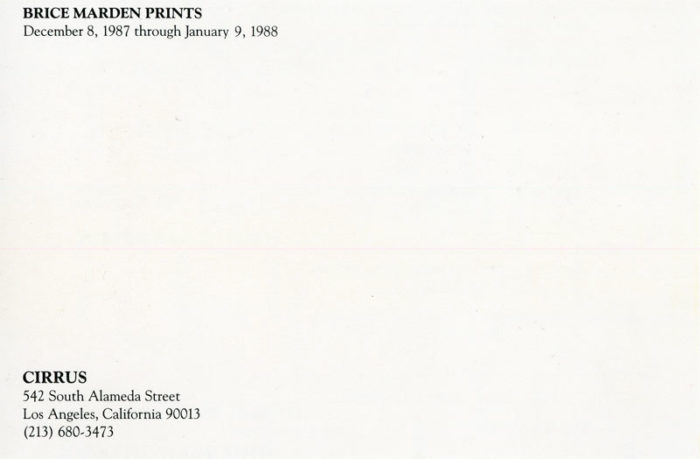 brice marden cirrus gallery