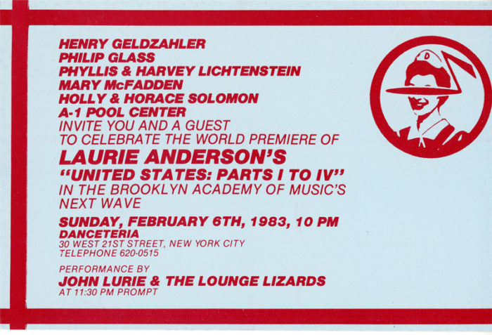 laurie anderson danceteria