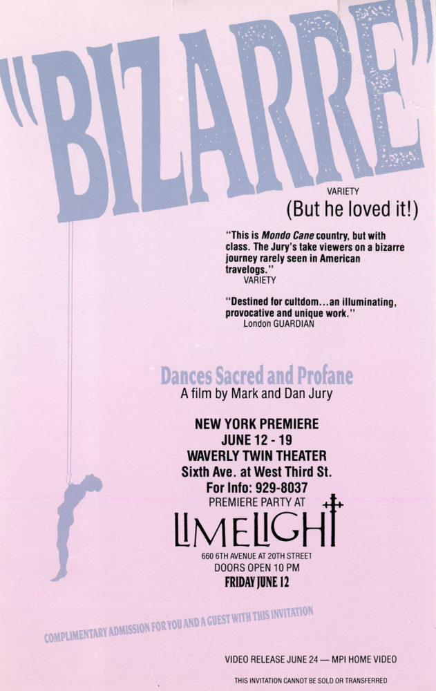 limelight mark and dan jury dances sacred and profane