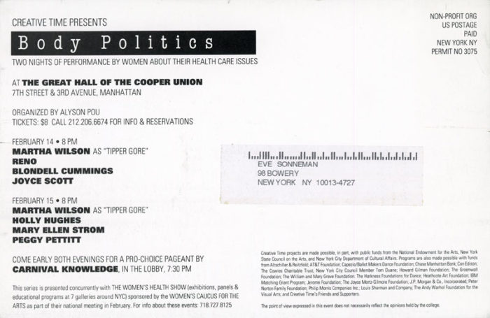 body politics creative time