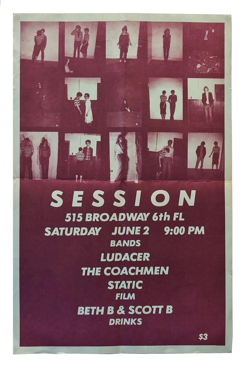 Gallery 98 | Beth B & Scott B, Poster, Session, 1979