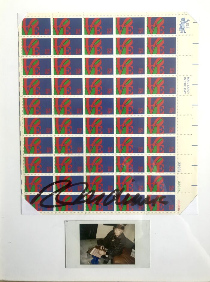 Gallery 98 Robert Indiana LOVE Stamps Signed Stamps and