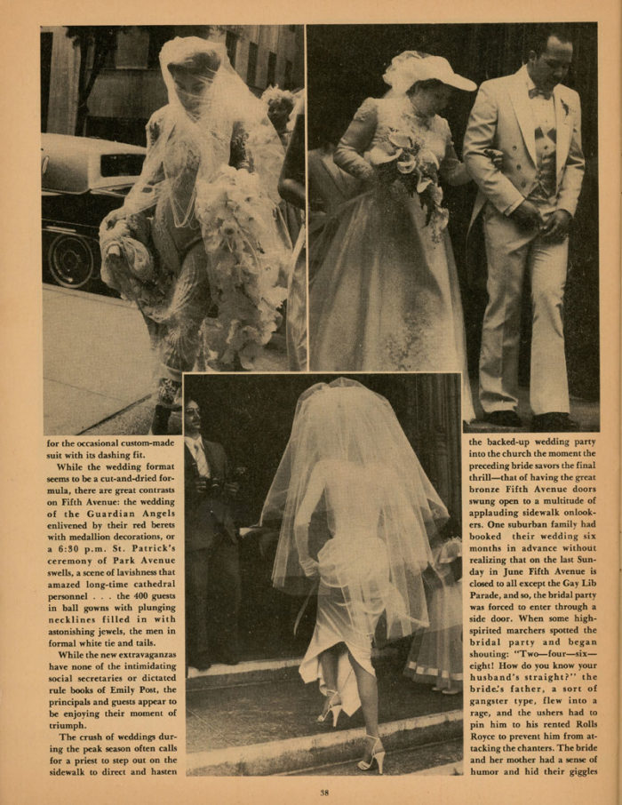 "Wedding Fantasies" 3-page article by Bill Cunningham