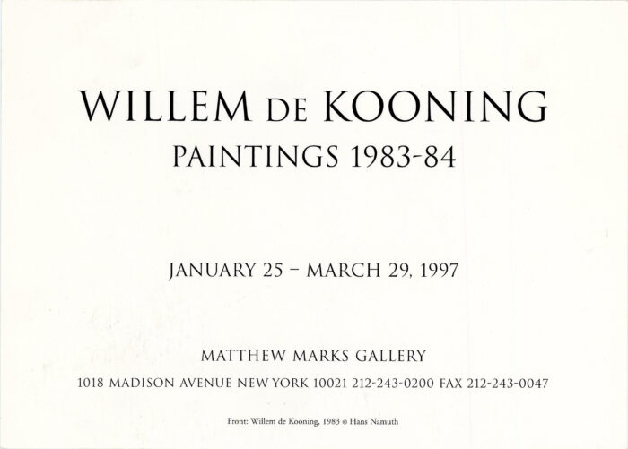 de kooning back