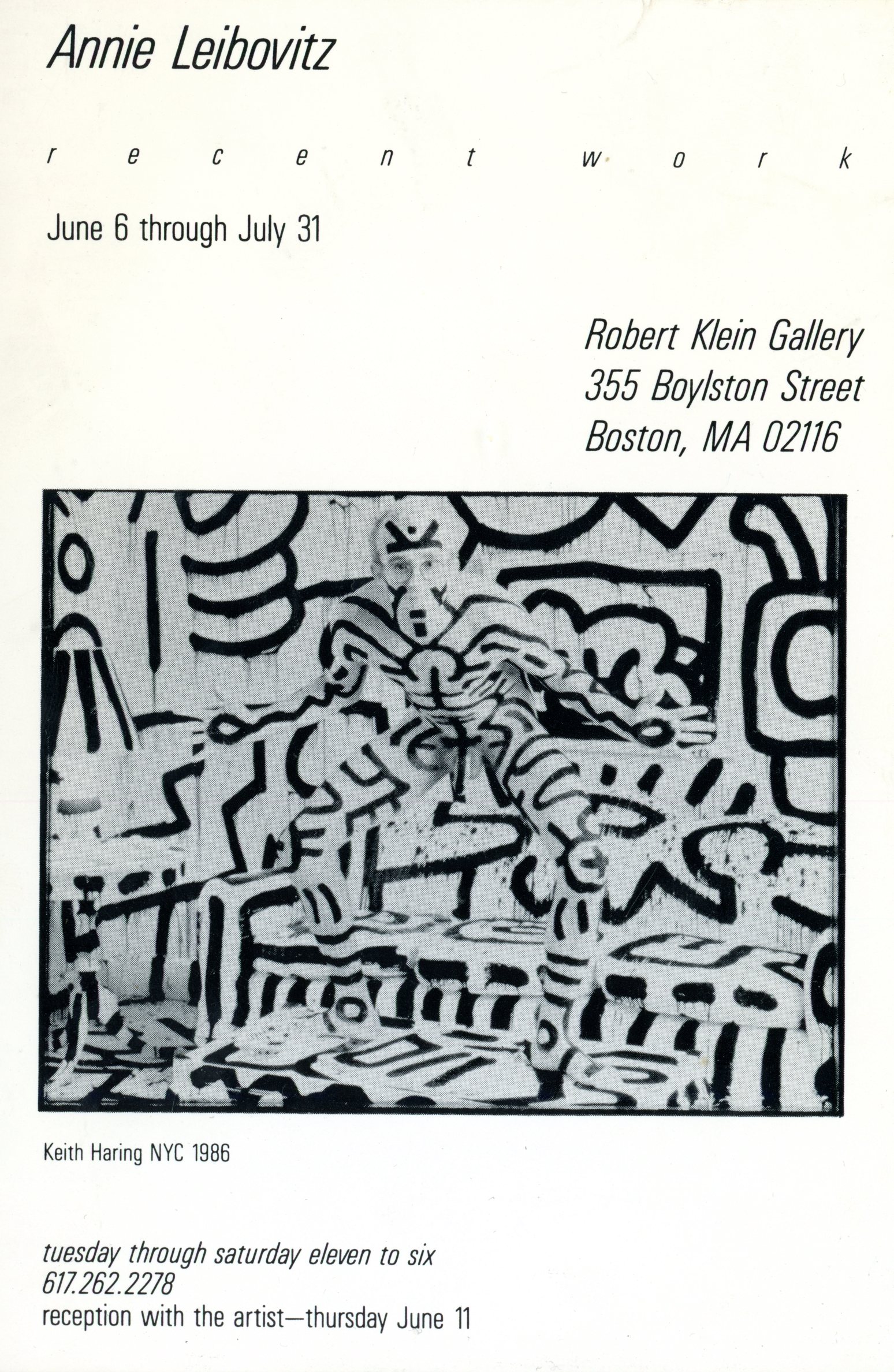 Gallery 98 | Annie Leibovitz, Nude Portrait of Keith Haring, Card, Robert  Klein Gallery, 1987