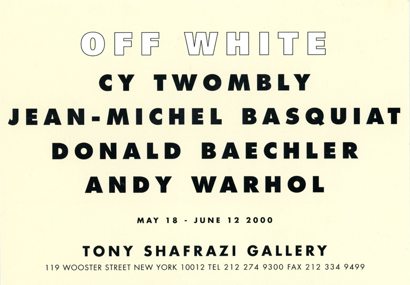 Gallery 98 | Jean-Michel Basquiat, Andy Warhol, Donald Baechler, Off ...