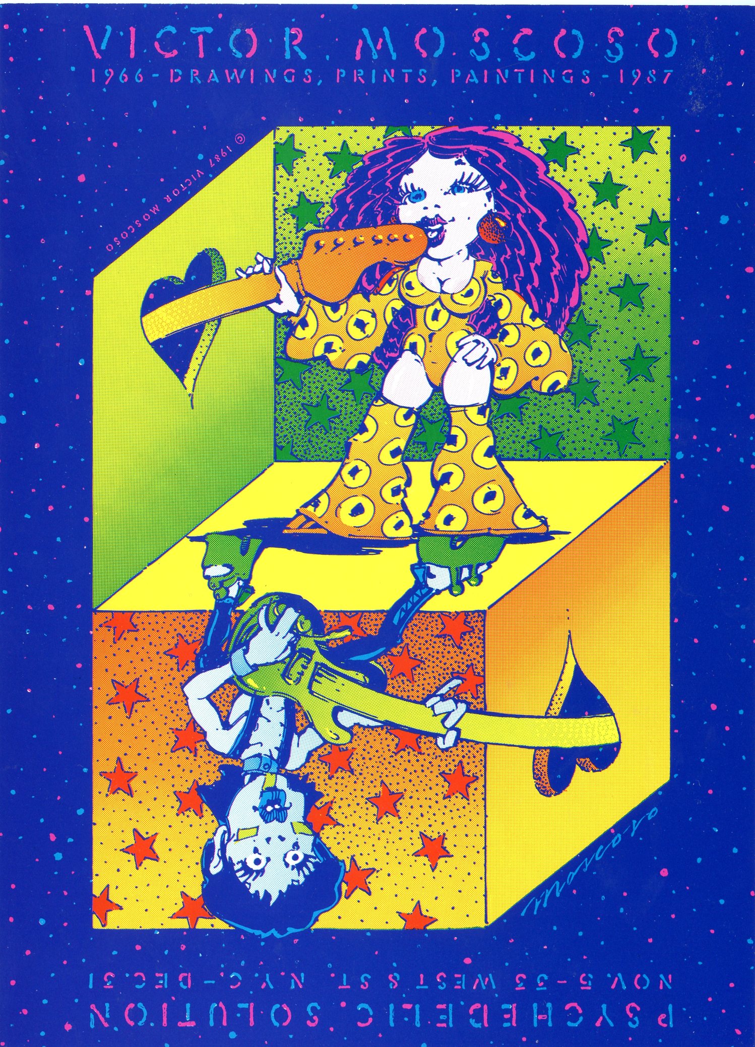 Gallery 98 Victor Moscoso Sex Rock And Roll And Optical Illusion Card Psychedelic Solution 1987