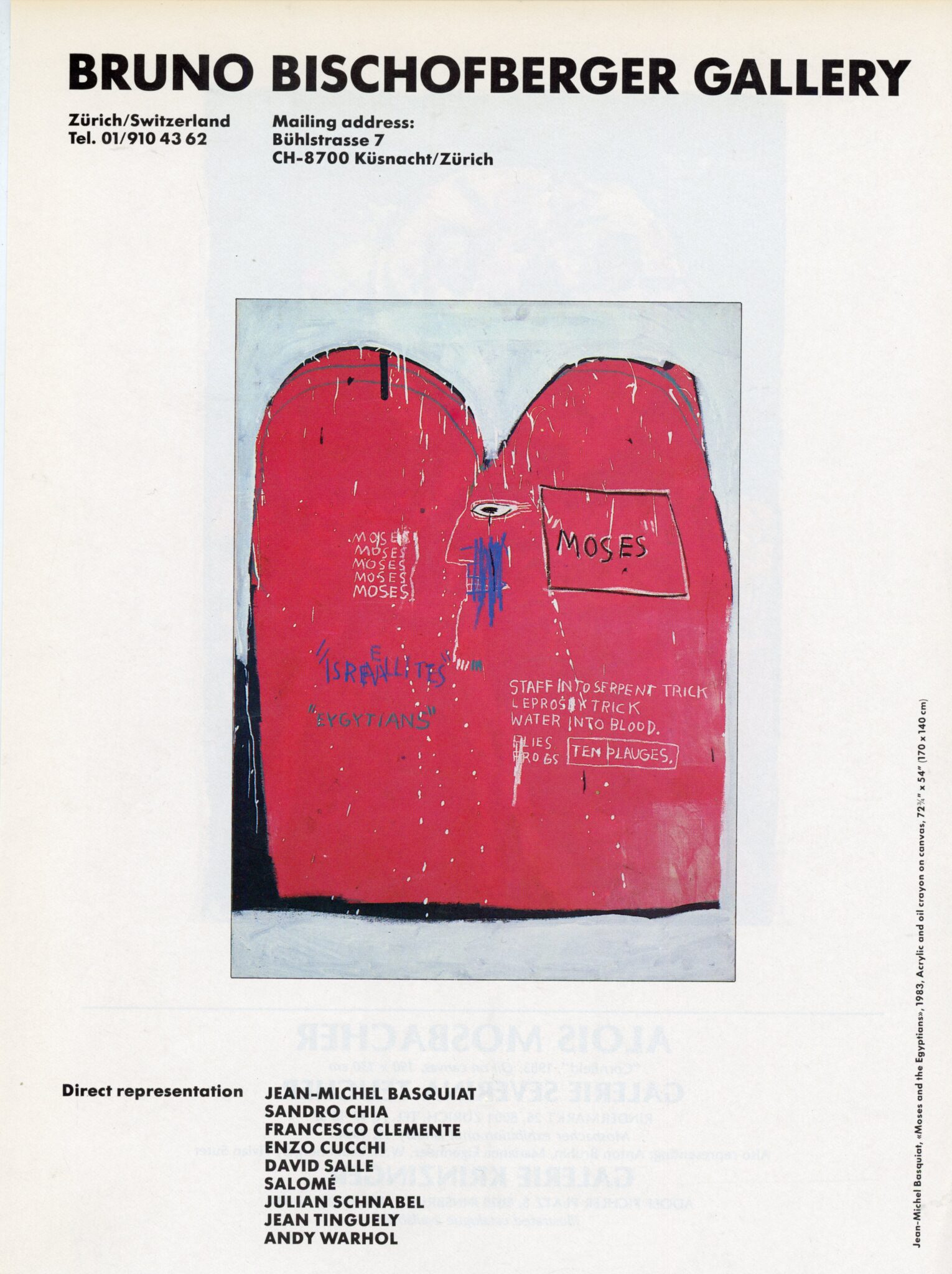 Gallery 98 | Jean-Michel Basquiat, Moses and The Egyptians, Bruno ...